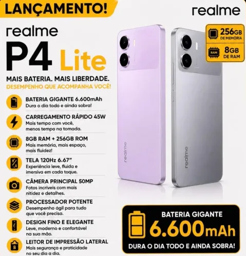 Realme p4 lite 256 go