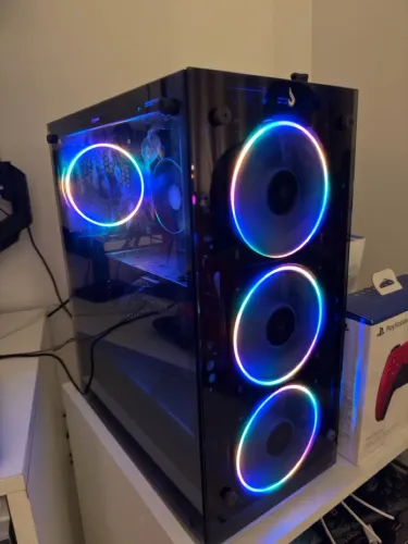 Gabinete Gamer Rise Mode Glass 06X MidTower Vidro Temperado Preto -