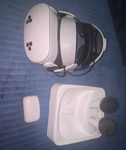 Meta quest 3s, com suporte de cabeça BOBOVR com adaptador para bateria 10000mAh