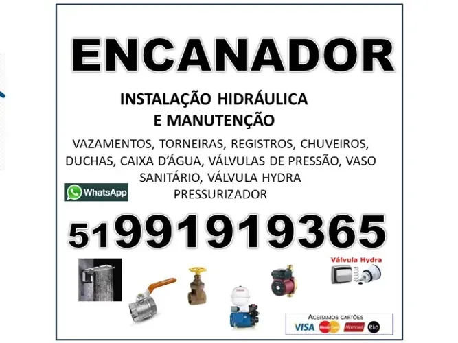 Encanador - Hidráulico profissional, Trabalhamos com conexões PVC e PEX