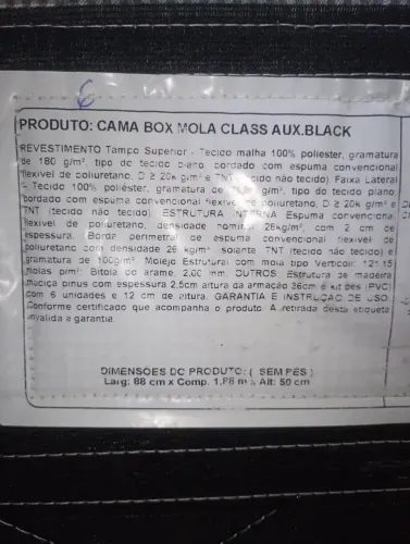 Bicama tipo box solteiro, marca Design colchões