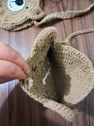 Bolsa urso infantil de Crochê 