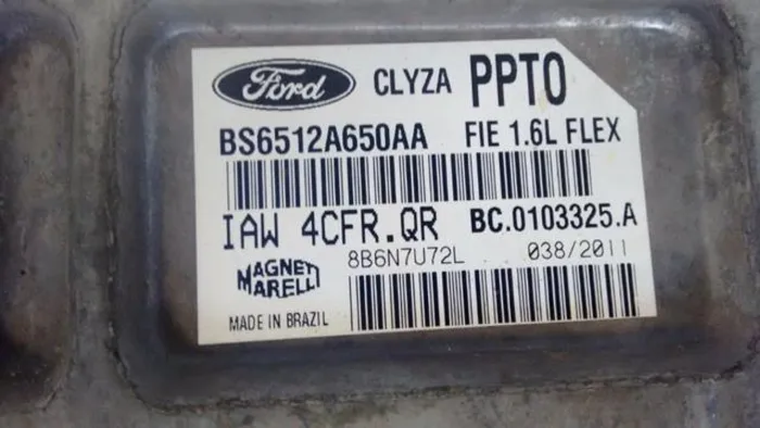 Módulo injeção eletrônica Ford Fiesta 2012 1.6 flex
