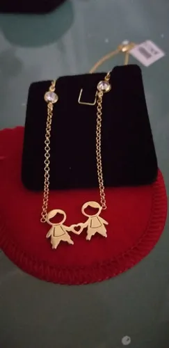SP PROMOÇÃO LINDA CORRENTE FEMININA BANHADA A OURO 18K NOVA 