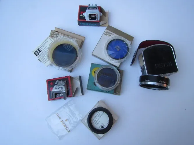 Kit filtros e Acessorios camera antiga Canon-Pentax