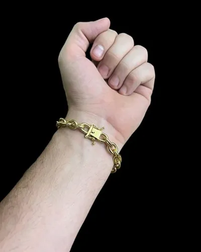 Pulseira cadeado banhado a ouro 18k altíssima qualidade