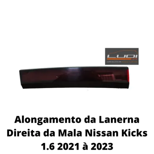 Alongamento da Lanerna Direita da Mala Nissan Kicks 1.6 2021 à 2023