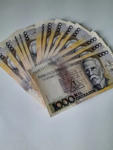 Cédula antiga serie inteira 1000 cruzados