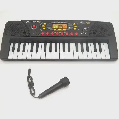 teclado infantil com microfone musical 37 teclas digital otimo presente