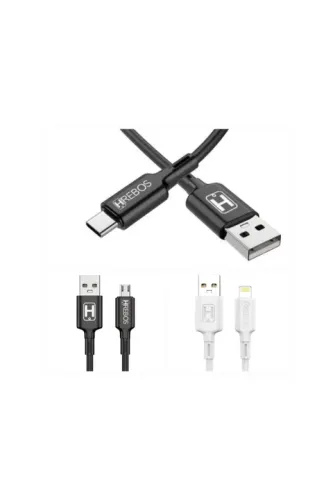 Cabo para celular, Hrebos Original, 1m, V8, Tipo-c, Lightning (Novo)