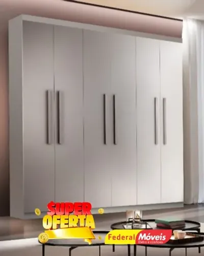 Guarda Roupa Casal 6 Portas 2 Gavetas Super Lindo Fazemos Entrega