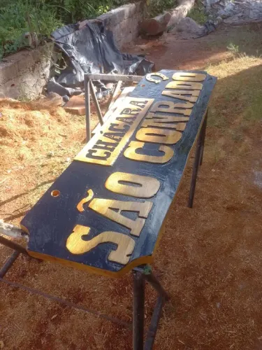 Placa personalizadas madeira maciça 