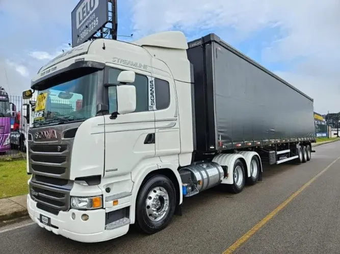 Scania R440 6x2 Highline Ano 18 Automático Ar Digital + Sider Librelato 28 plt ano 2021