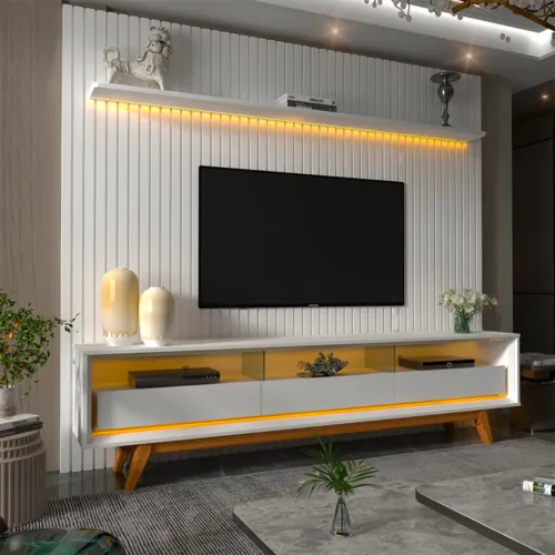 Painel até 85? Nobre 230 Cinza + Rack Requinte tt543