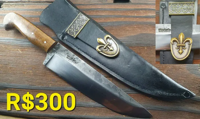 Faca artesanal D'Ávila - Aço Carbono - R$300