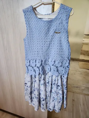 Vestido Infantil de renda azul Lilica Ripilica