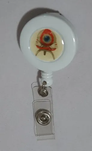Porta Crachá Roller Clip retrátil - Olho