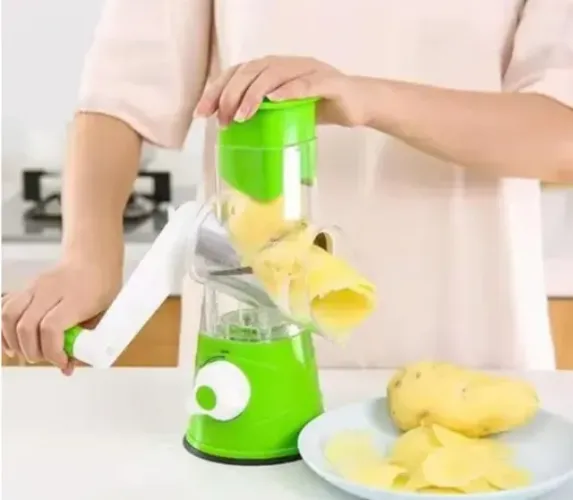 NOVO - Fatiador Ralador Cortador Legumes Batata Chips Cenoura Slice