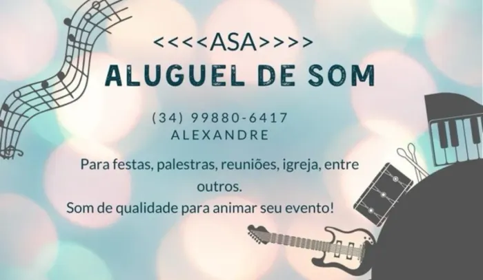 Aluguel de som - a partir de R$200,00(festas, palestras, reuniões, etc.)