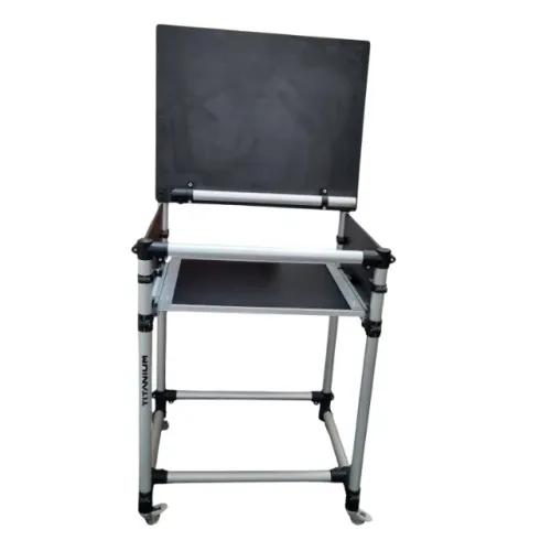 RACK SUPORTE RT90G TITANIUM COM RODAS PARA MIXERS E MESAS DE SOM DJS (Musicalvo)