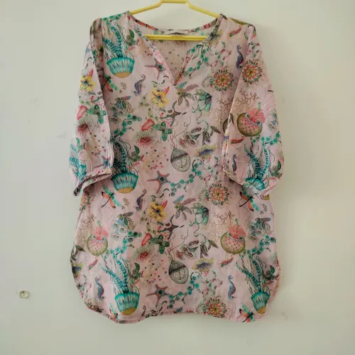 Vestido infantil floral estampada