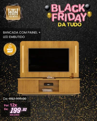 RACK COM PAINEL PARA TVS ATE 75P