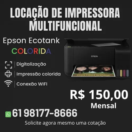 Aluguel/locação de impressora colorida