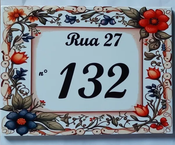 Azulejos números residênciais estilo português