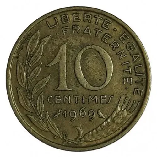 Moedas 10 e 20 Centimes 1969 - 1967 França