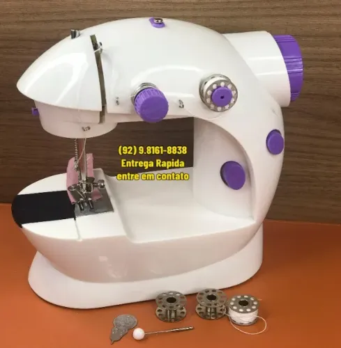 Mini Maquina de Costura com Pedal - Entrega Rápida
