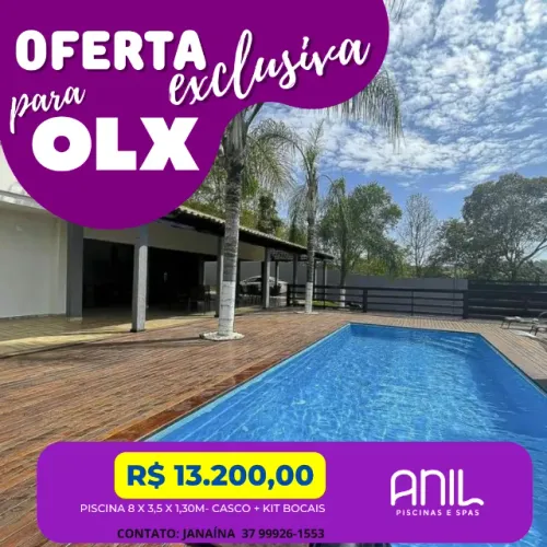 JA - Piscina modelo clássico - super indicada por arquitetos 8 metros de comprimento