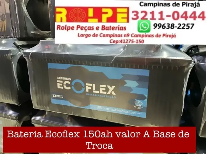 Bateria NOVA _150 Amperes \Ecoflex  --Na troca da Sucata 