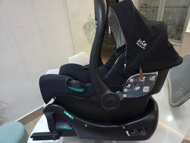 Bebê Conforto Joie i-Jemini Preto Eclipse + i-Base2 com Isofix e Barra