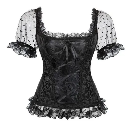 Corset Modelador Retro Renda nos Tamanhos PP e G