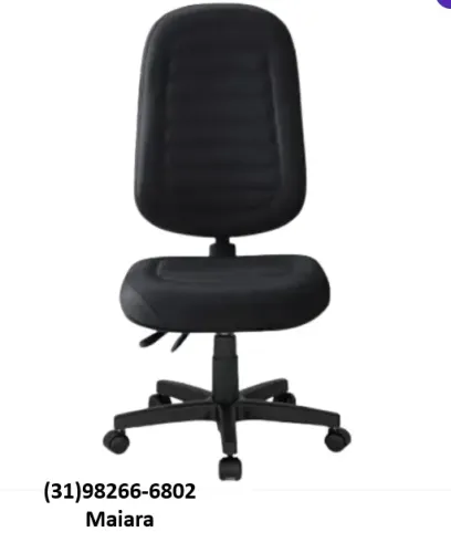 Cadeira presidente giratória com costura back system