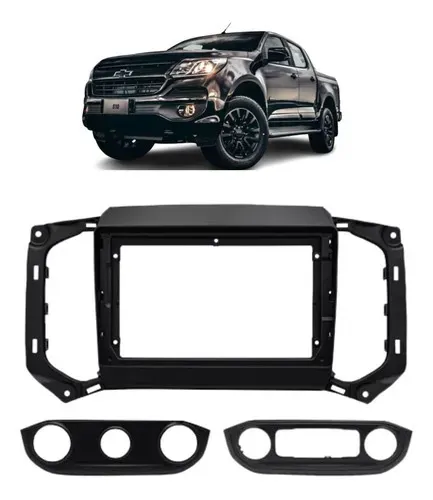 Moldura 9 Polegadas Chevrolet S10 2017/22 Preto Fosco