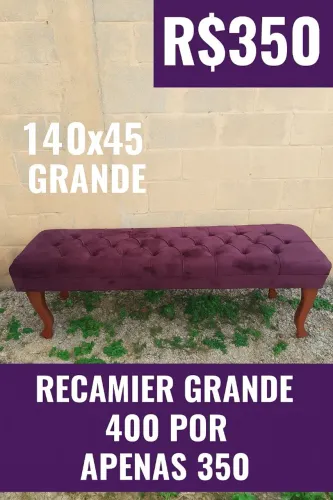 ? Oferta Especial de Segunda-feira!<br>? Recamier Grande em capitonê com