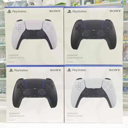 Promoção Controles DualSense para PlayStation 5 - branco e preto 