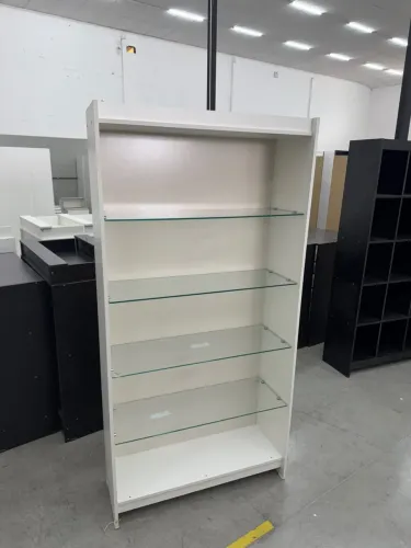 Estante de Vidro Branca MDF