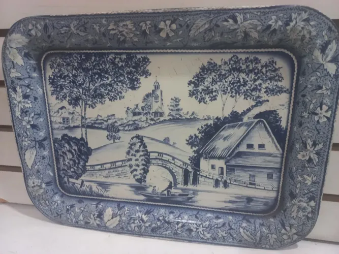 Vintage bandeja de metal