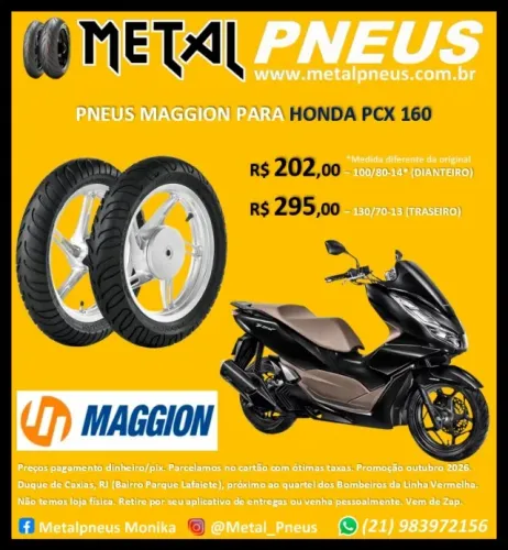 Pneu Moto Maggion PCX 160 2023 Em Diante - Novos Com Garantia