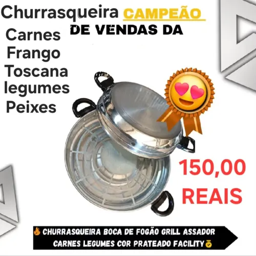 Churrasqueira de boca de fogão! A praticidade em suas maos
