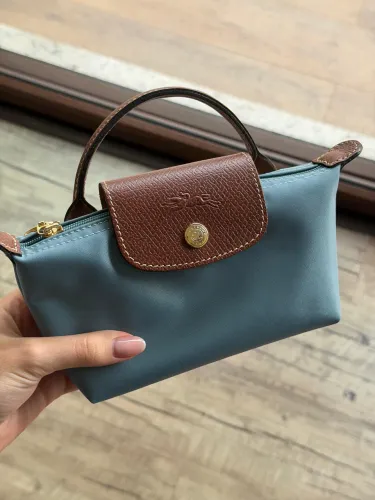 Mini bolsa longchamp le pliage azul