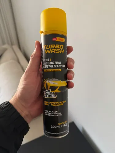 Turbo Wash Cera Para Carro Carnaúba Brilho Espelhado Mais Proteção Lavagem a Seco