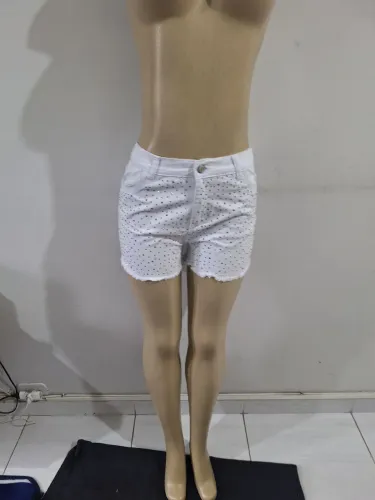 Short juvenil branco 