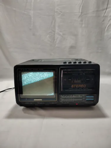 Mini Tv Portatil com K7 e rádio embassy ( Funcionando )