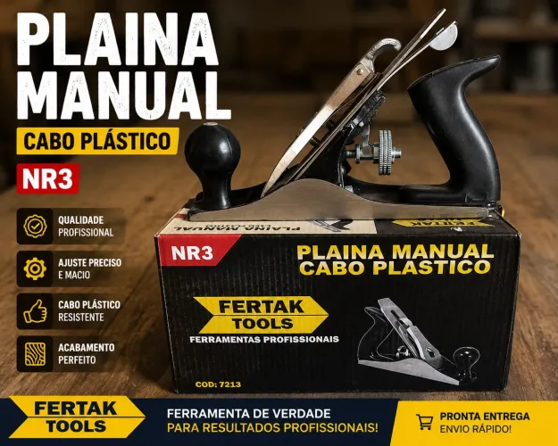 Plaina Manual Metal Desbastar Madeira