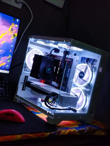 Gabinete Gamer Rise Mode Galaxy Glass M Mini + 6 Fans RGB