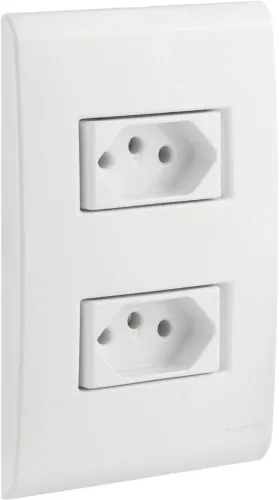 Kit Tramontina 10 Tomadas Duplas 2P+T 20A 250V 4x2 Liz Branco