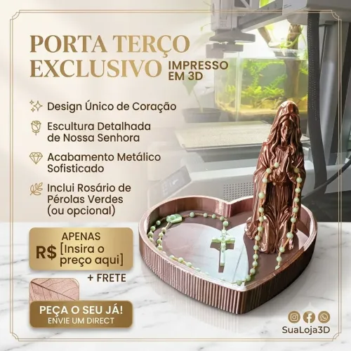 Porta Terço Religioso